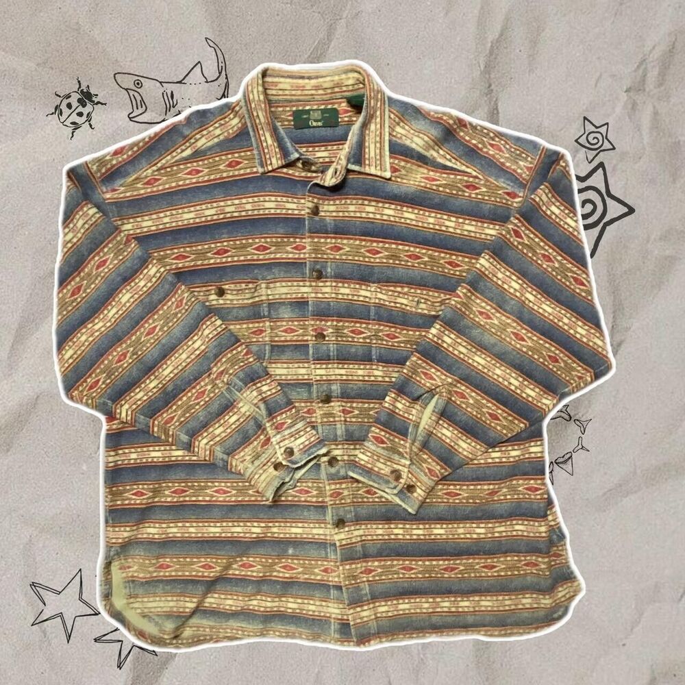 Vintage Orvis Patterned Button Up Longsleeve - Size L